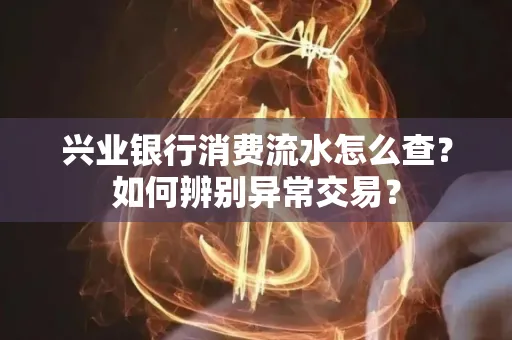 兴业银行消费流水怎么查？如何辨别异常交易？